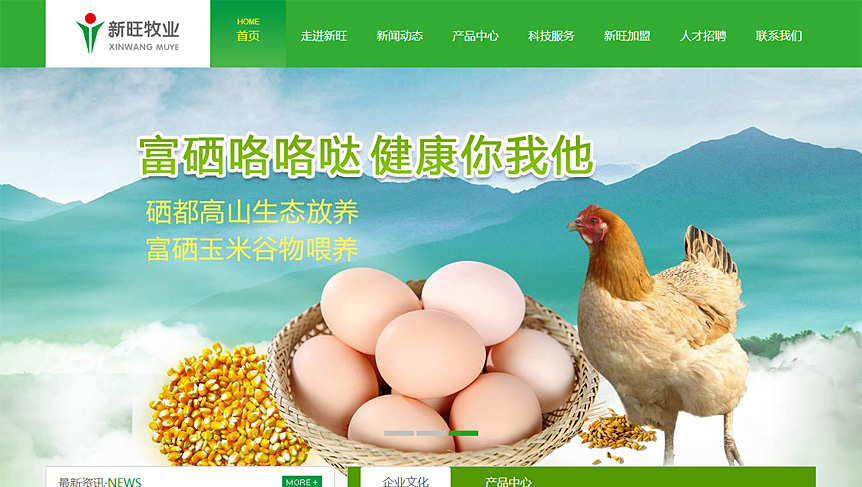 新旺生態(tài)牧業(yè)網站截圖